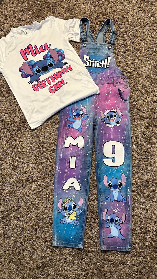 PLEASE READ DESCRIPTION Funny Monster Character Birthday Overall Set